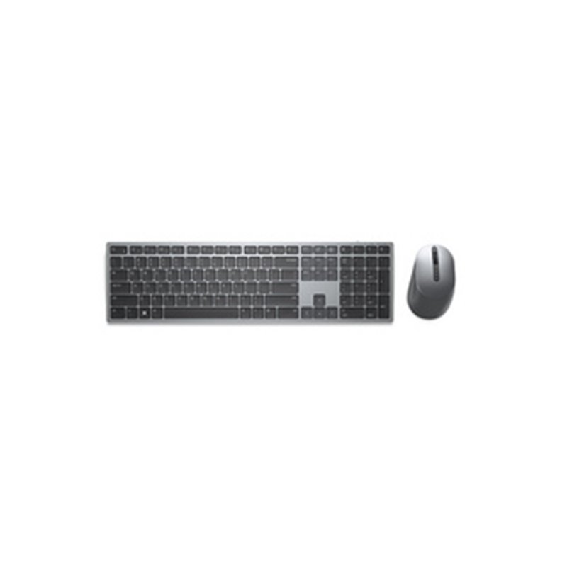 DELL KM7321W clavier Souris incluse Bureau RF sans fil + Bluetooth AZERTY Belge Gris, Titane