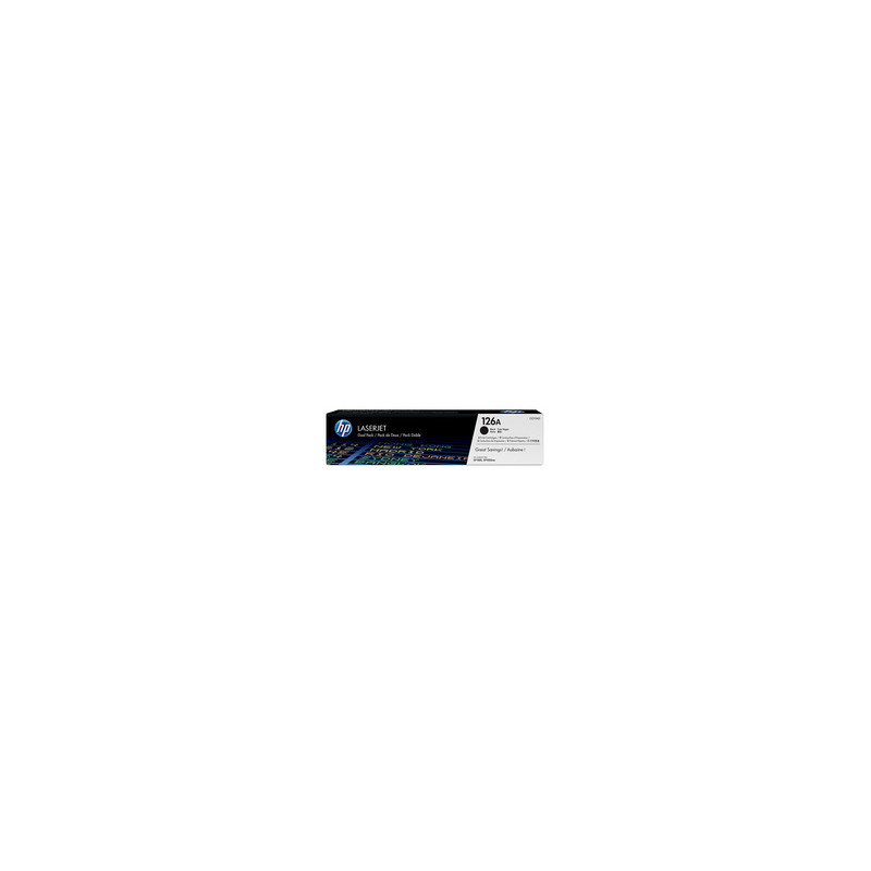 HP 126A pack de 2 toners LaserJet noir authentiques