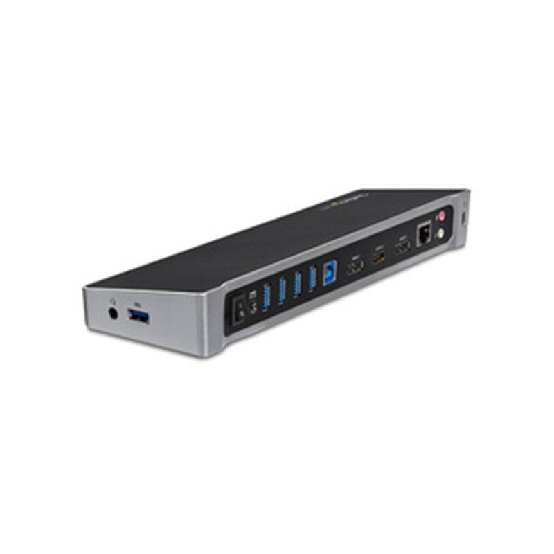 StarTech.com Station d'Accueil USB 3.0 à 3 Écrans avec 2x 4K DisplayPort et HDMI - Hub USB-A à 5 Ports (1x Fast-Charge),