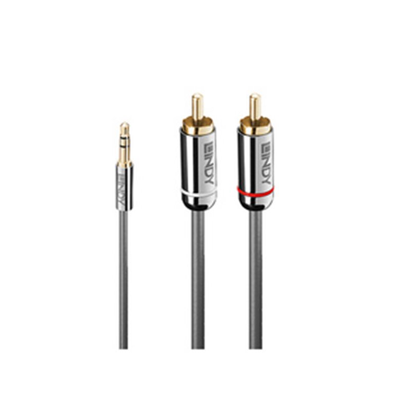 Lindy 35337 câble audio 10 m 3,5mm 2 x RCA Anthracite