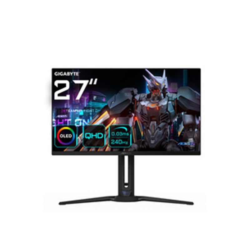 GIGABYTE AORUS ÉCRAN DE JEU AORUS FO27Q2 OLED QHD 27 - 2560 X 1440 (QHD), 240 HZ, 0,03 MS, KVM, 250 CD/M2, FREESYNC PREM