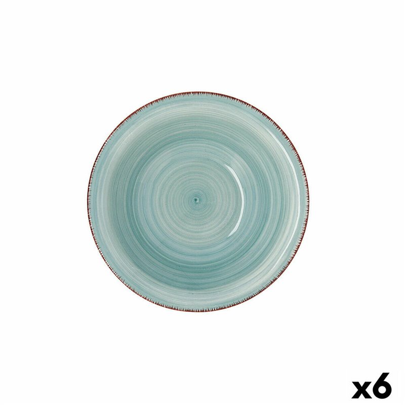 Image secondaire de Bol Quid Vita Aqua Céramique Bleu Ø 18 cm (6 Unités)