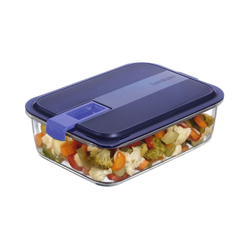 Image secondaire de Boîte à lunch hermétique Luminarc Easy Box Bleu verre (6 Unités) (1,97 l)