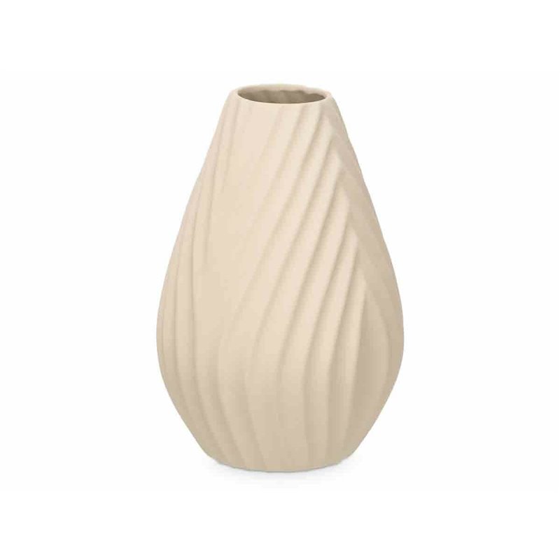 Image secondaire de Vase Beige Céramique 21 x 31 x 21 cm (4 Unités) Rayures