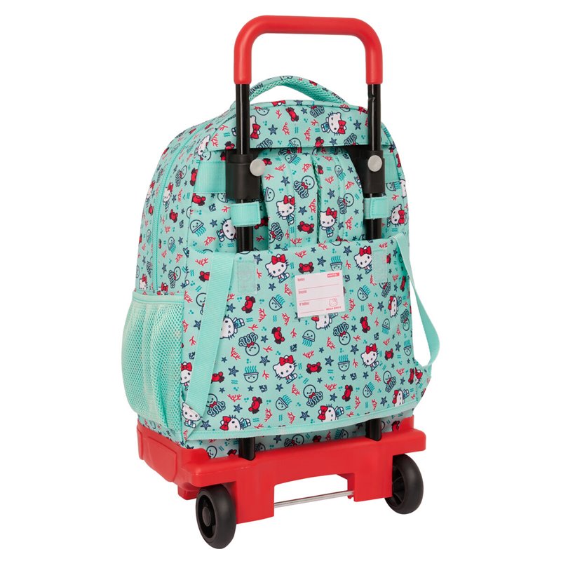 Image secondaire de Cartable à roulettes Hello Kitty Sea lovers Turquoise 33 X 45 X 22 cm