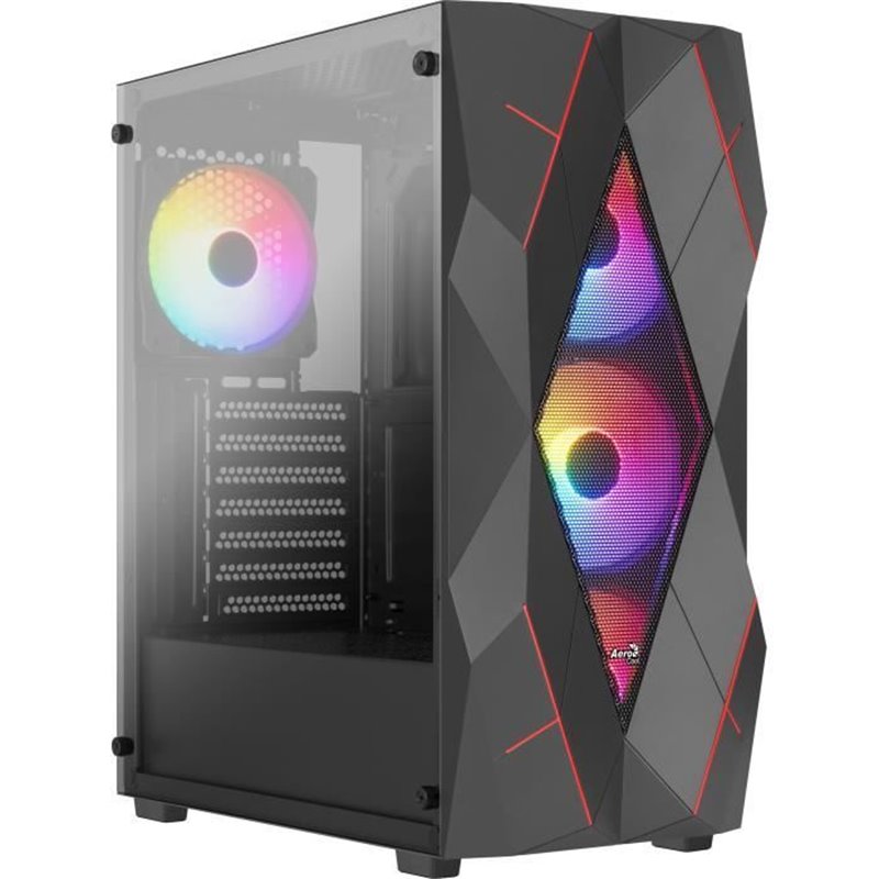 Boîtier PC - AEROCOOL - Volcan G v1 (Noir) - Moyen tour - Format ATX - Sans alimentation