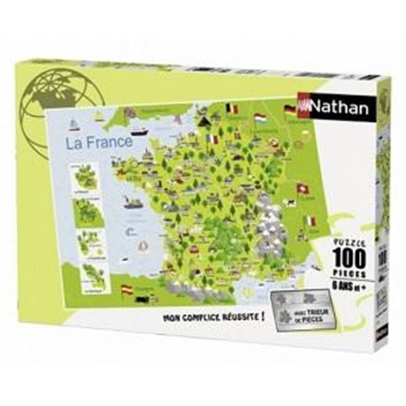 Nathan puzzle 100 p - Carte de France