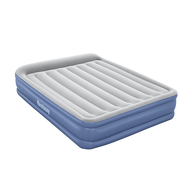 Bestway Lit gonflable matelas 2 places Tritech avec pompe électrique intégrée et revêtement antimicrobien 203 x 152 x 46