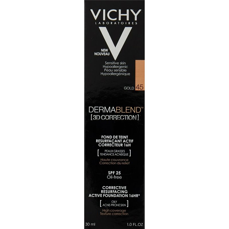 Image secondaire de Base de maquillage liquide Vichy Dermablend 3D Make-Up 45-gold Spf 15 30 ml (30 ml)