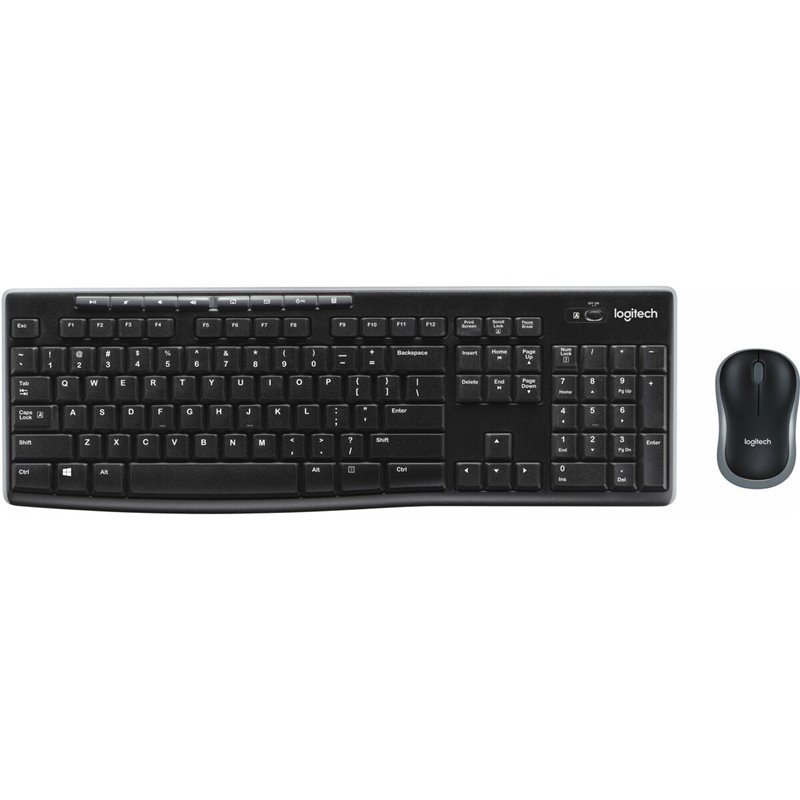 Logitech Wireless Combo MK270 clavier Souris incluse Maison USB QWERTZ Allemand Noir