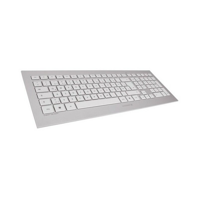 CHERRY DW 8000 clavier Souris incluse RF sans fil QWERTY Espagnole Argent, Blanc