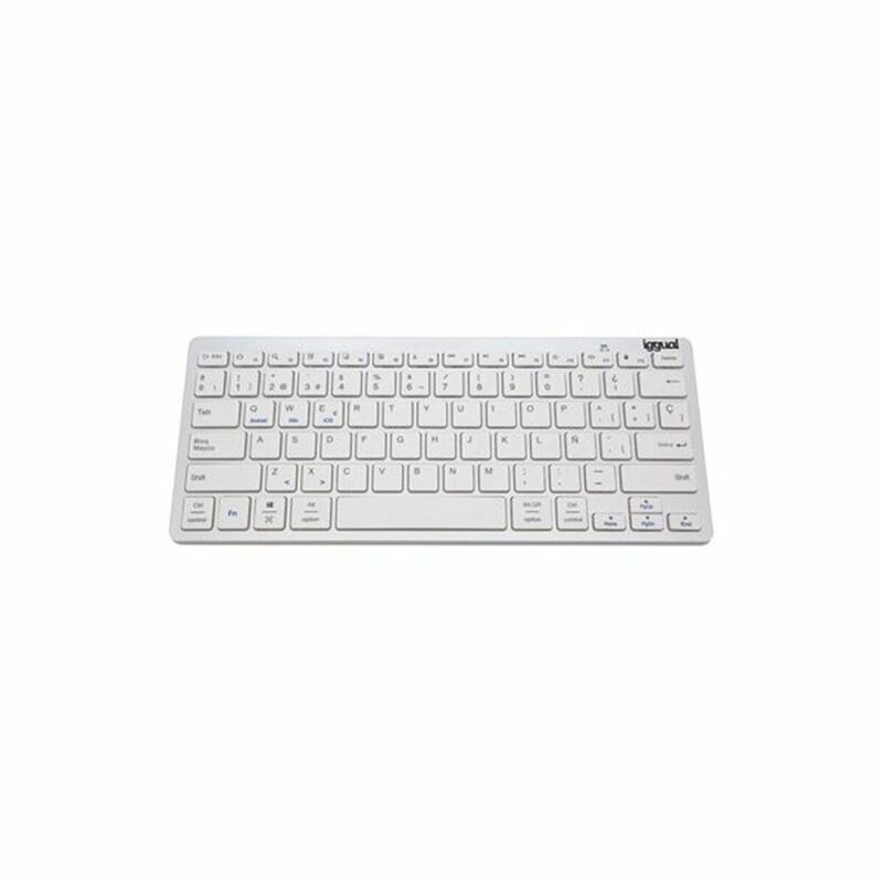 iggual TKL-BK clavier Bluetooth QWERTY Espagnole Argent