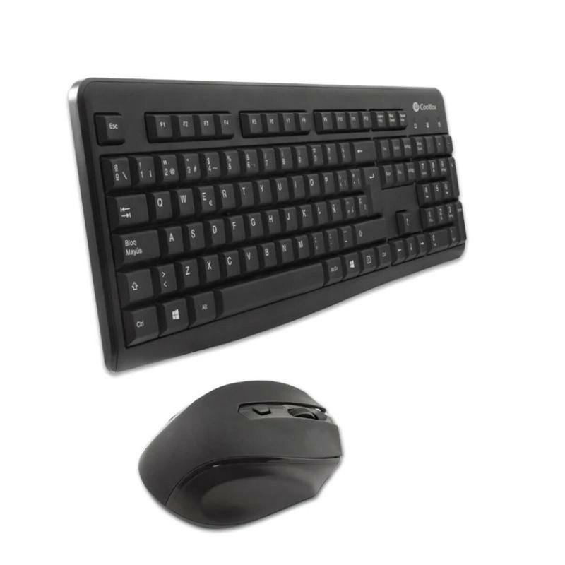 Image secondaire de CoolBox COO-KTR-02W clavier Souris incluse RF sans fil QWERTY Espagnole Noir