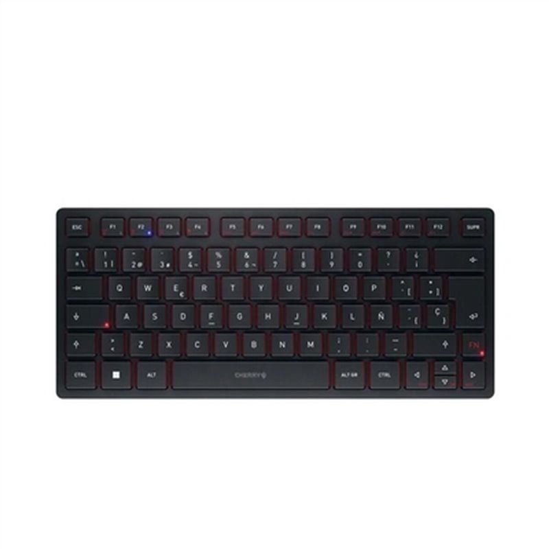 CHERRY KW 9200 MINI clavier USB + RF Wireless + Bluetooth AZERTY Belge Noir