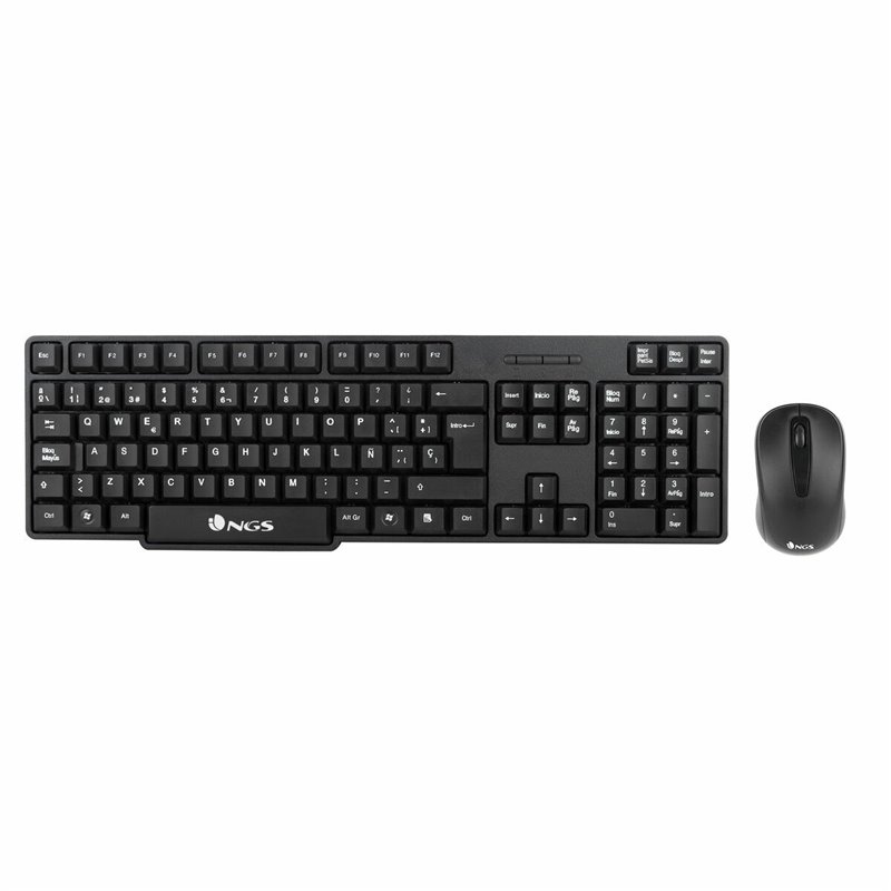 NGS EUPHORIA KIT clavier Souris incluse RF sans fil QWERTY Anglais Noir