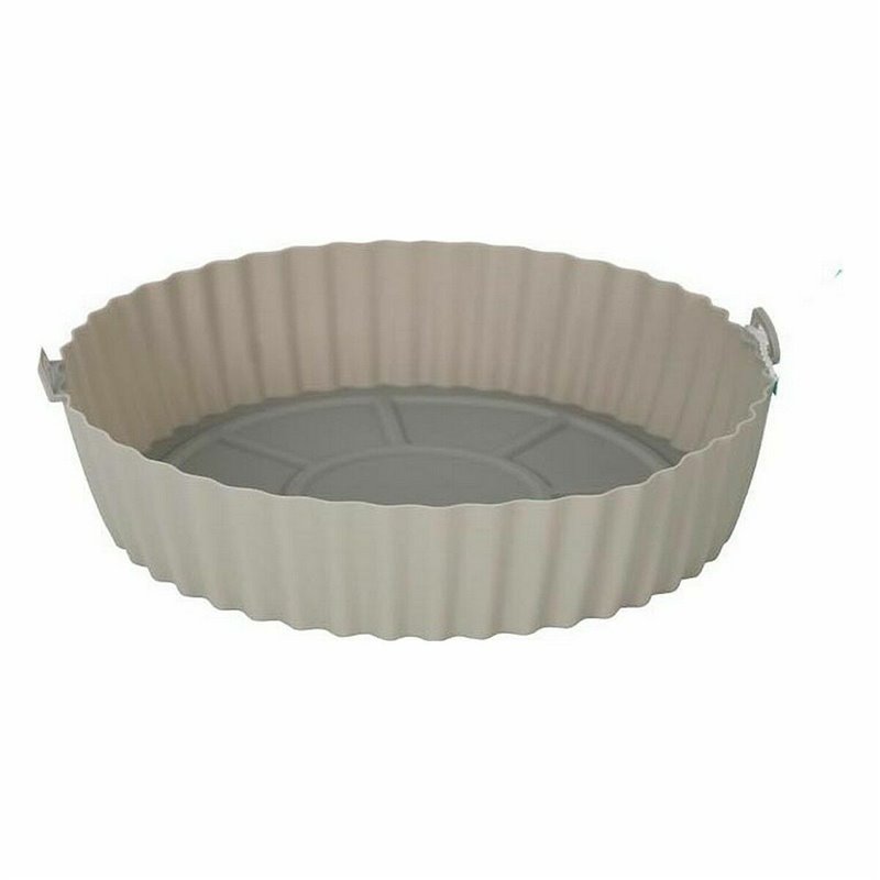 Image secondaire de Panier en Silicone Pliable pour Friteuses à Air Quttin Rond 20 x 20 x 4,5 cm (24 Unités)