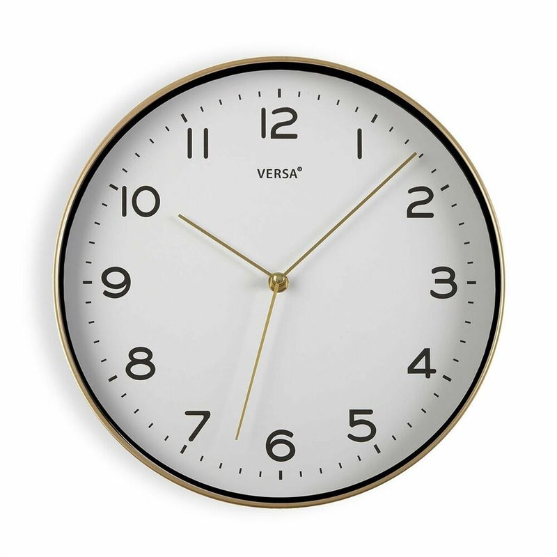 Horloge Murale Versa Doré 30,5 x 4,3 x 30,5 cm Quartz Polyuréthane