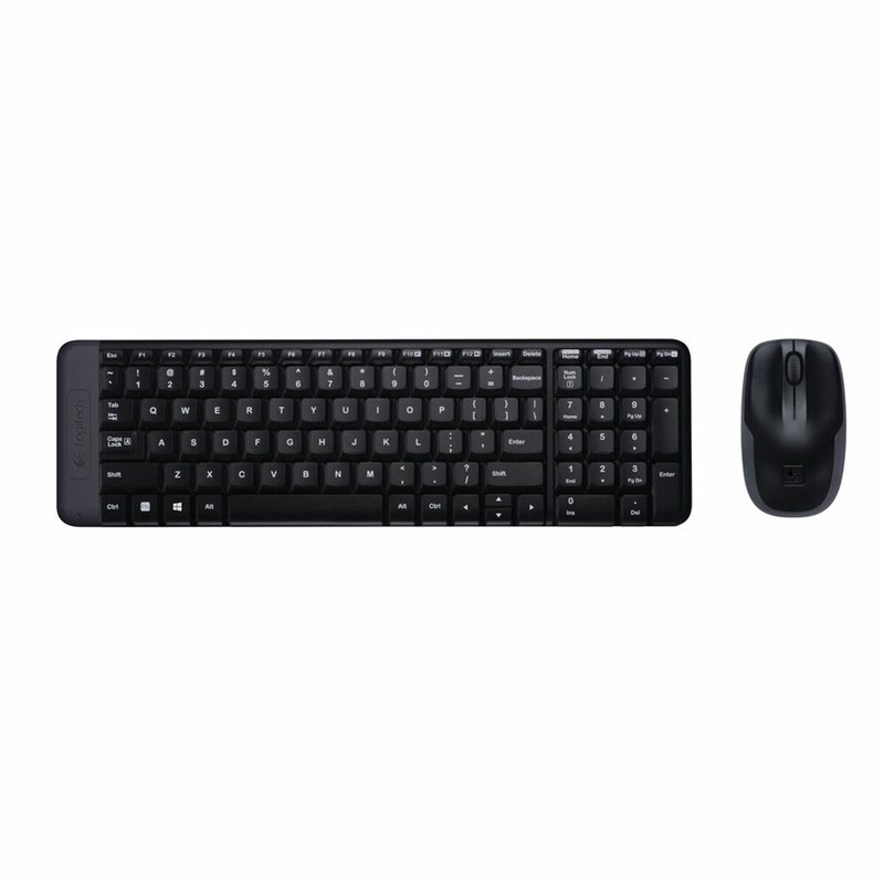 Logitech Wireless Combo MK220 clavier Souris incluse RF sans fil QWERTY US International Noir