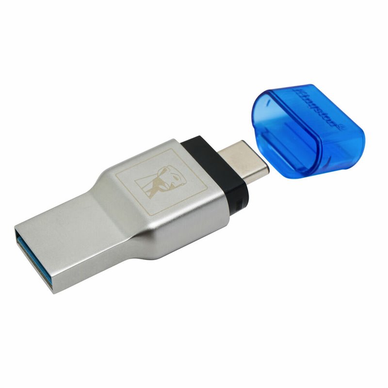 Image secondaire de Kingston Technology MobileLite Duo 3C lecteur de carte mémoire USB 3.2 Gen 1 (3.1 Gen 1) Type-A/Type-C Bleu, Argent