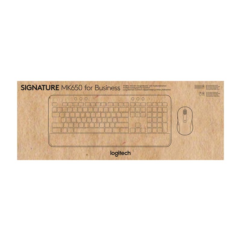 Image secondaire de Logitech Signature MK650 Combo For Business clavier Souris incluse Bluetooth AZERTY Belge Graphite