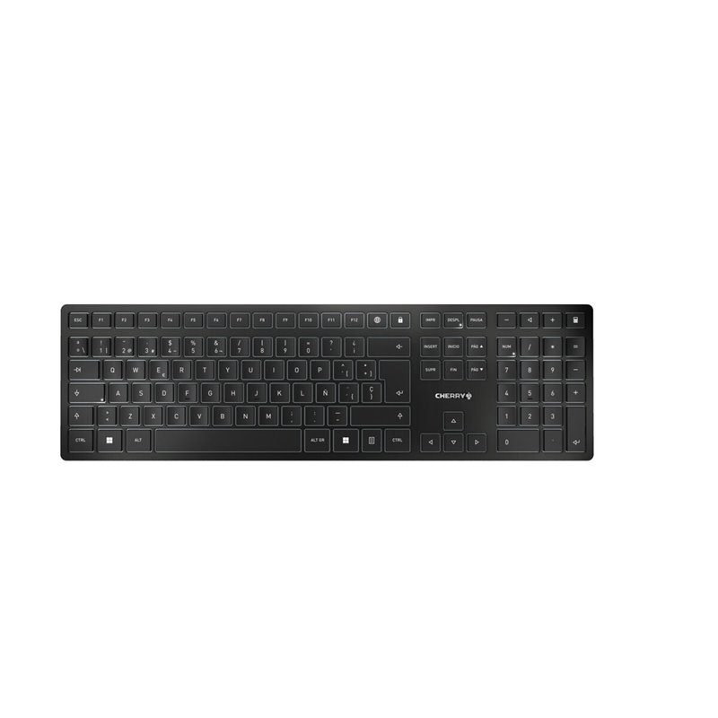 CHERRY KW 9100 SLIM clavier RF sans fil + Bluetooth QWERTY Espagnole Noir