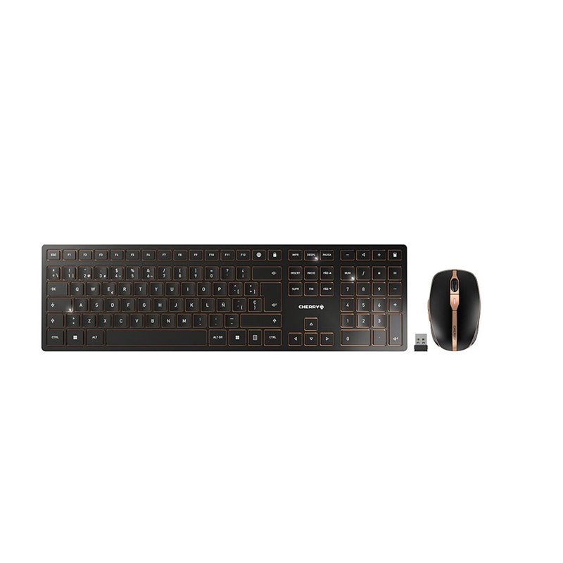 Image secondaire de CHERRY DW 9100 SLIM clavier Souris incluse RF sans fil + Bluetooth QWERTY Espagnole Noir