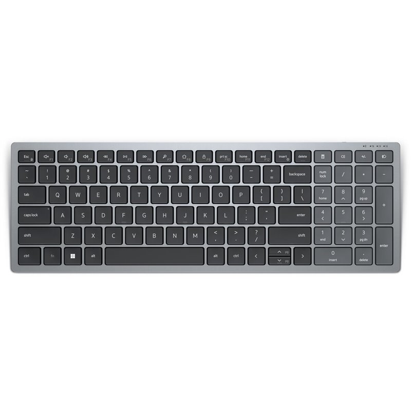 Image secondaire de DELL KB740 clavier Bureau RF sans fil + Bluetooth QWERTY Espagnole Gris, Noir