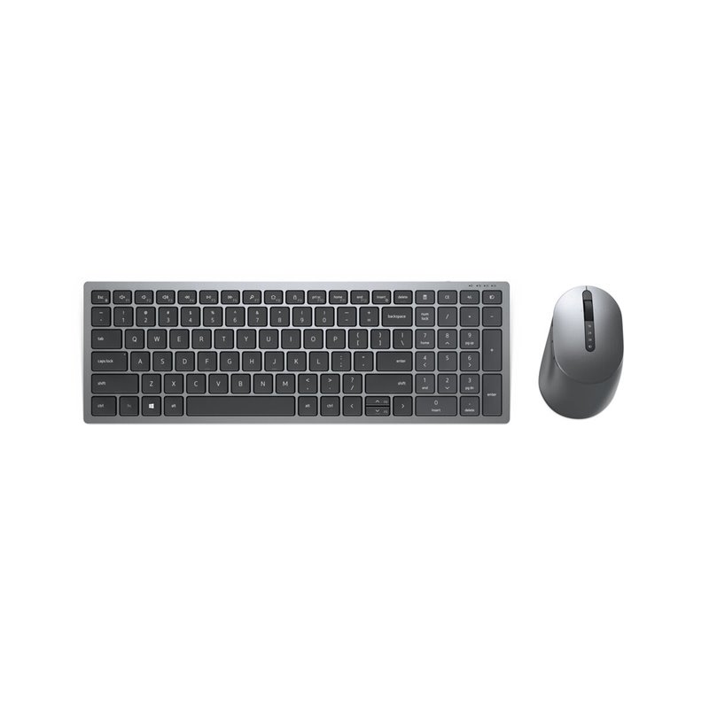 DELL KM7120W clavier Souris incluse RF sans fil + Bluetooth QWERTY Espagnole Gris, Titane