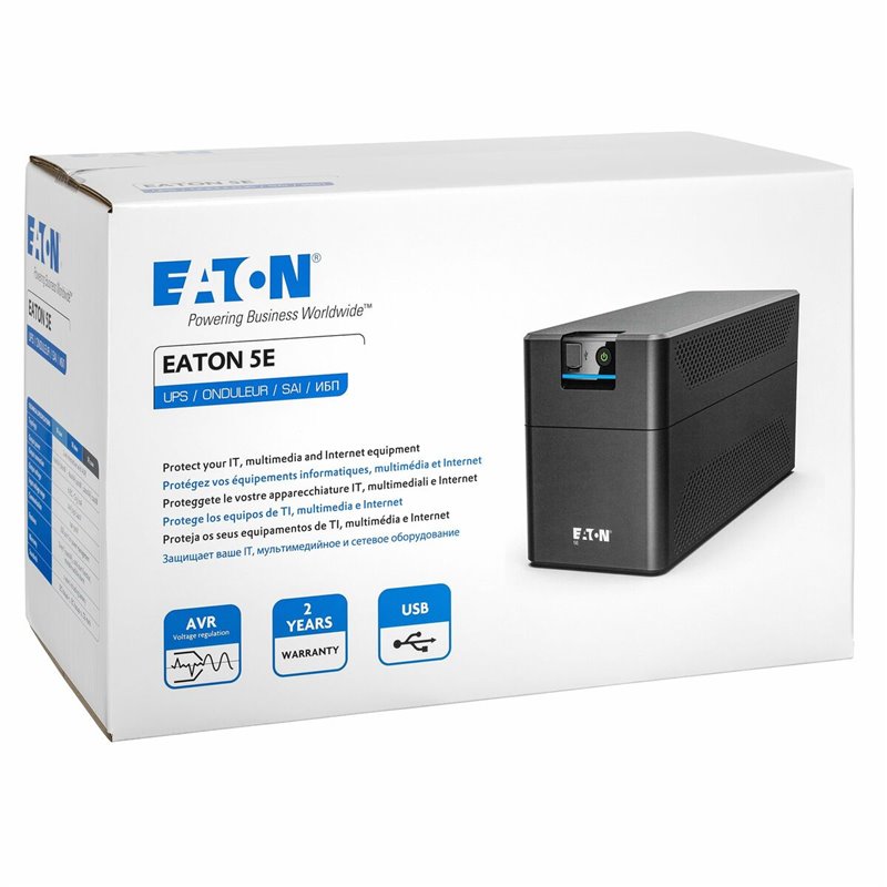 Image secondaire de Eaton 5E Gen2 1200 USB alimentation d'énergie non interruptible Interactivité de ligne 1,2 kVA 660 W 2 sortie(s) CA