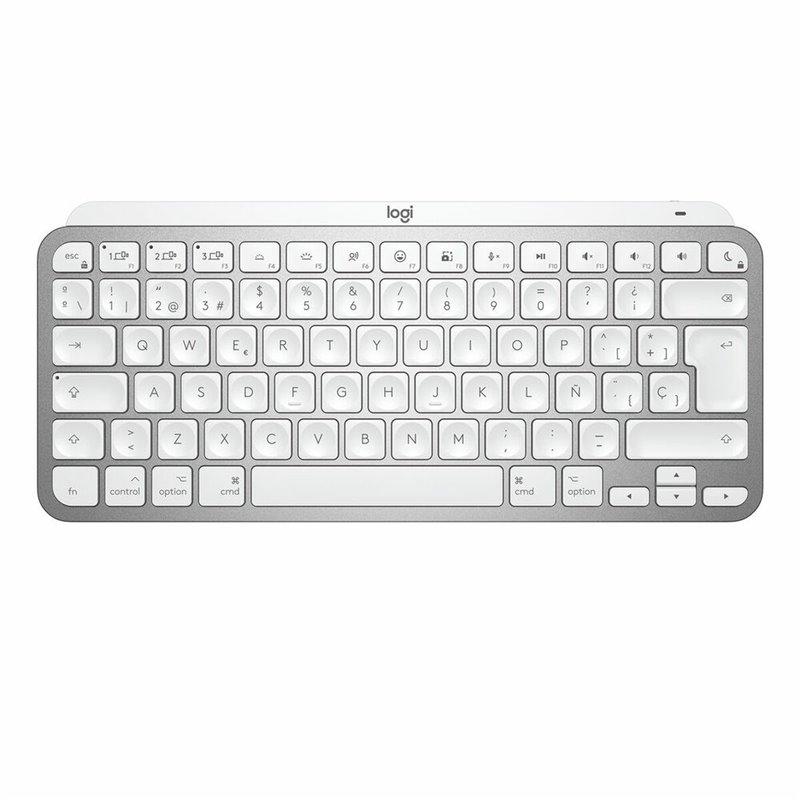 Logitech MX Keys Mini For Mac Minimalist Wireless Illuminated Keyboard clavier Bluetooth QWERTY Espagnole Gris