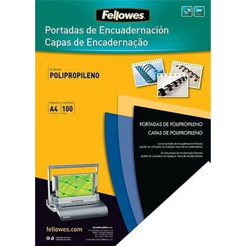 Fellowes 5476603 matériel de reliure A4 Polypropylène (PP) Noir 100 pièce(s)