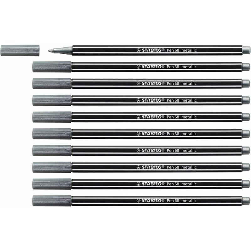 STABILO Pen 68 metallic stylo-feutre Moyen Argent 1 pièce(s)