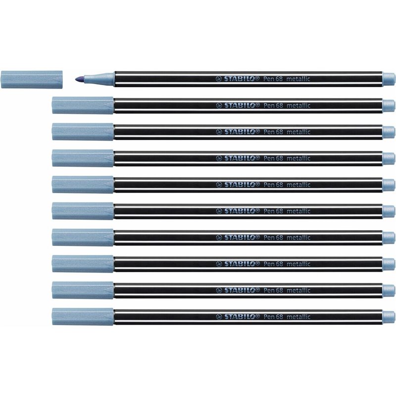 STABILO Pen 68 metallic stylo-feutre Moyen Bleu 1 pièce(s)