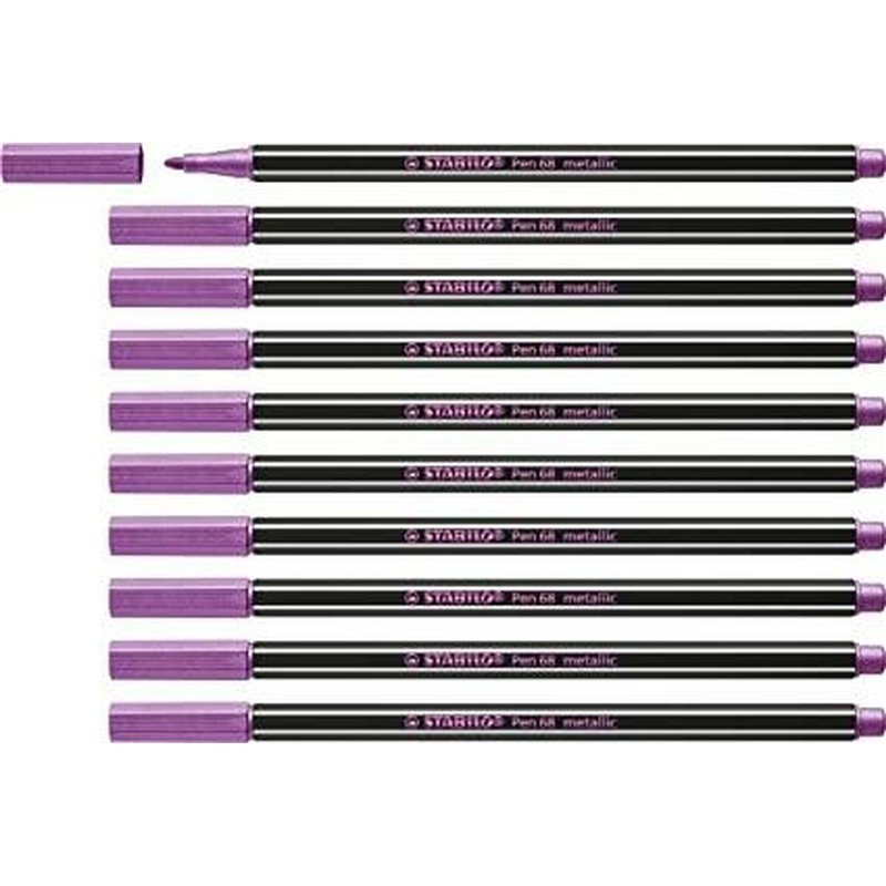 STABILO Pen 68 metallic stylo-feutre Moyen Rose métallique 1 pièce(s)