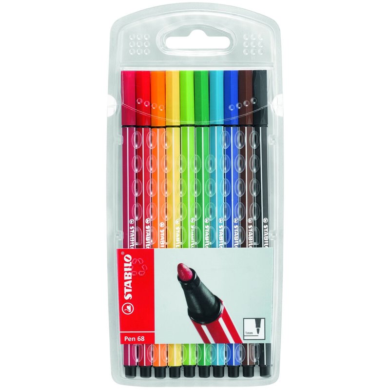 STABILO Pen 68 stylo-feutre Multicolore 10 pièce(s)