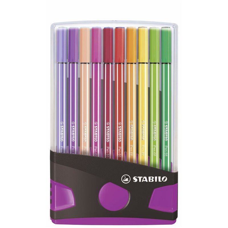 STABILO Pen 68 stylo-feutre Moyen Multicolore 20 pièce(s)