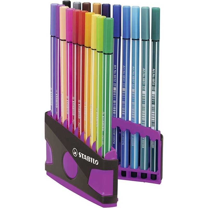 Image secondaire de STABILO Pen 68 stylo-feutre Moyen Multicolore 20 pièce(s)