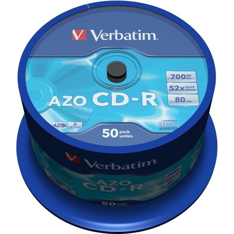 Verbatim CD-R AZO Crystal 700 Mo 50 pièce(s)