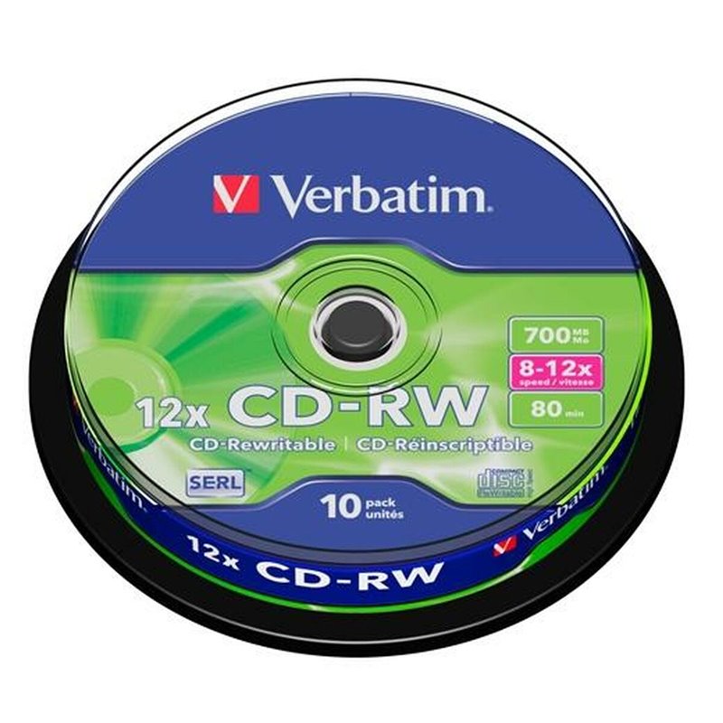 Verbatim CD-RW 12x 700 Mo 10 pièce(s)