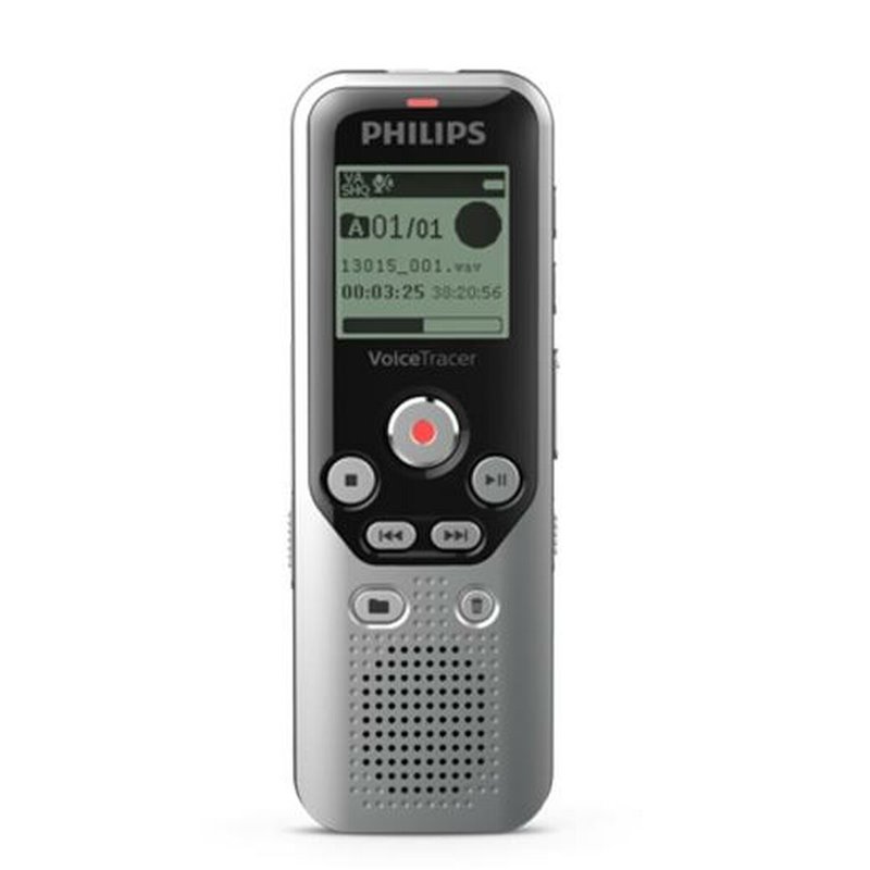 Philips DVT1250 dictaphone Mémoire interne + carte mémoire Noir, Gris