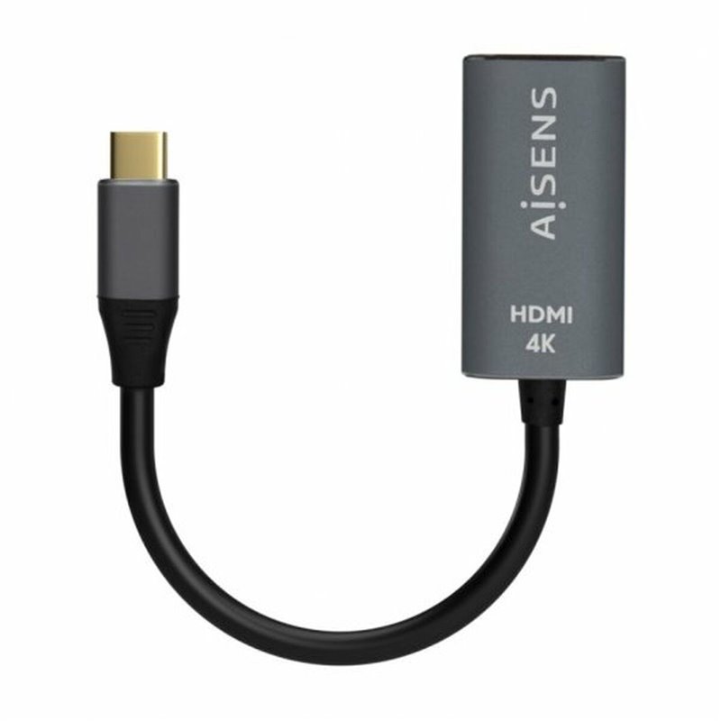 Image secondaire de AISENS A109-0683 câble vidéo et adaptateur 0,15 m USB Type-C HDMI Type A (Standard) Gris