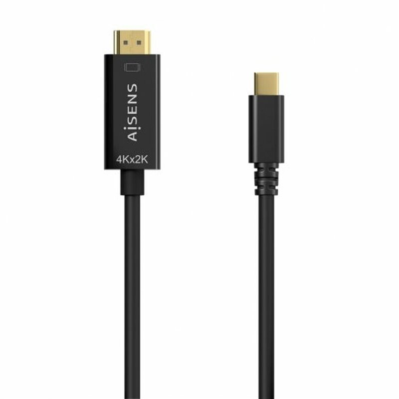 AISENS A109-0623 câble vidéo et adaptateur 0,8 m USB Type-C HDMI Type A (Standard) Noir