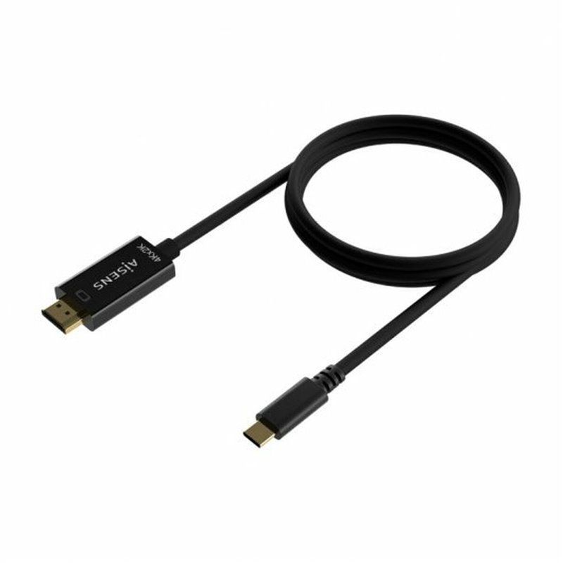 Image secondaire de AISENS A109-0623 câble vidéo et adaptateur 0,8 m USB Type-C HDMI Type A (Standard) Noir