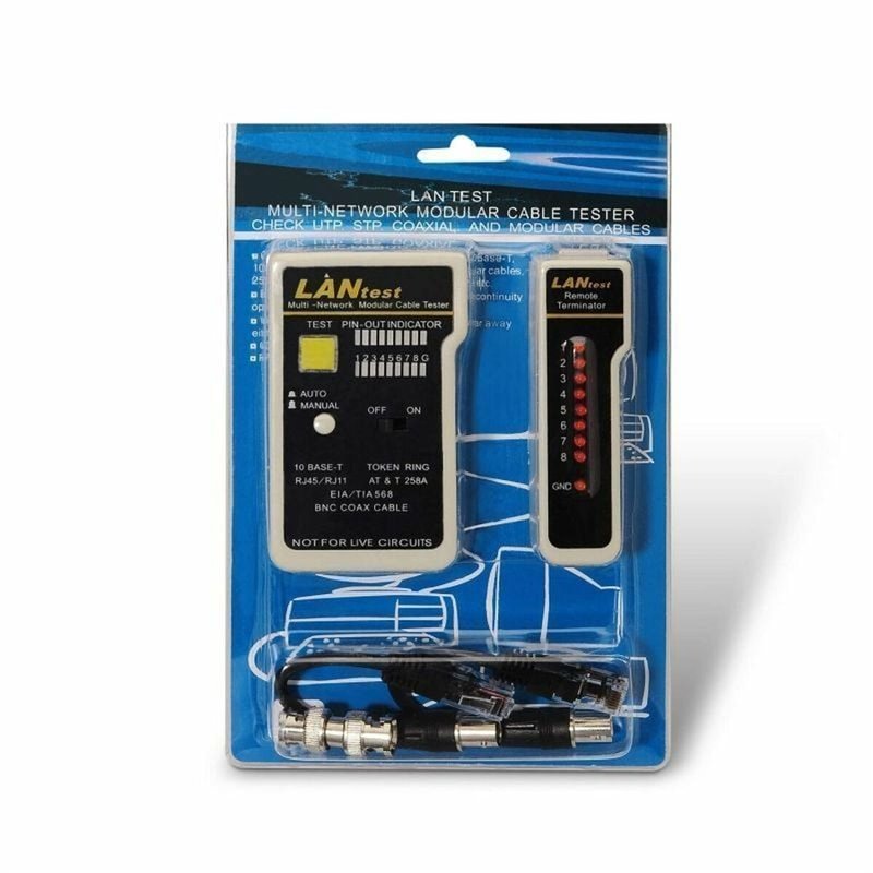 AISENS A142-0314 testeur de câble réseau Testeur de câble UTP/STP Noir, Gris