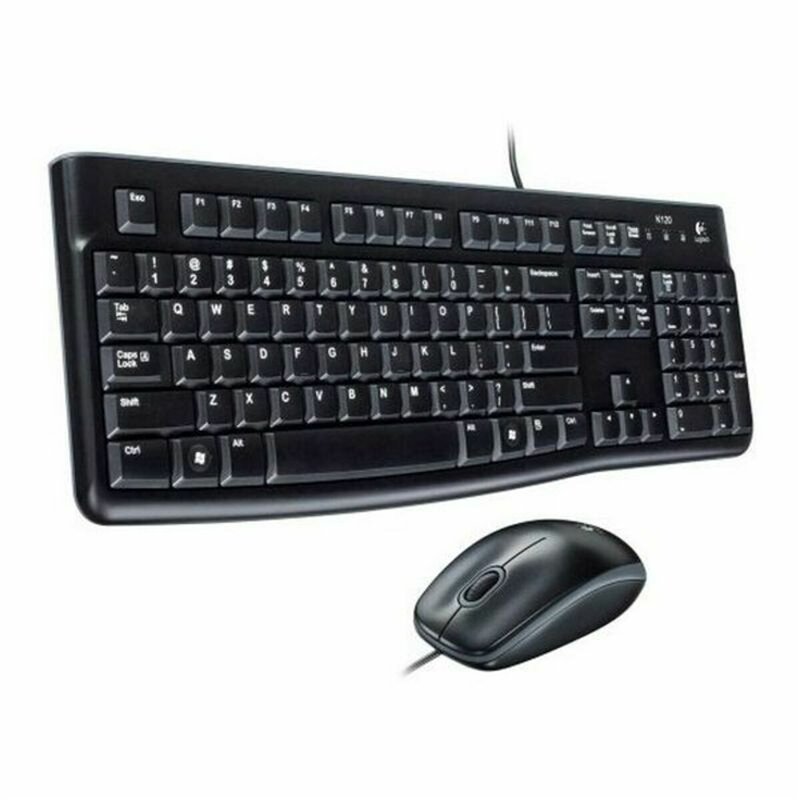 Logitech Desktop MK120 clavier Souris incluse USB QWERTY Espagnole Noir