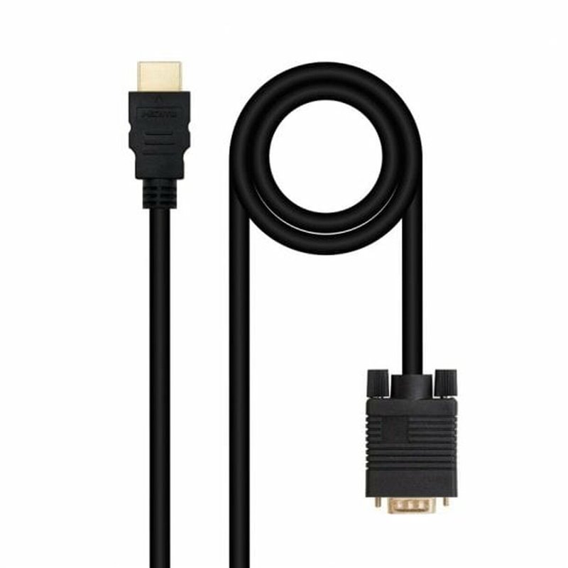 Nanocable 10.15.4348 câble vidéo et adaptateur 1,8 m HDMI Type A (Standard) VGA (D-Sub) Noir