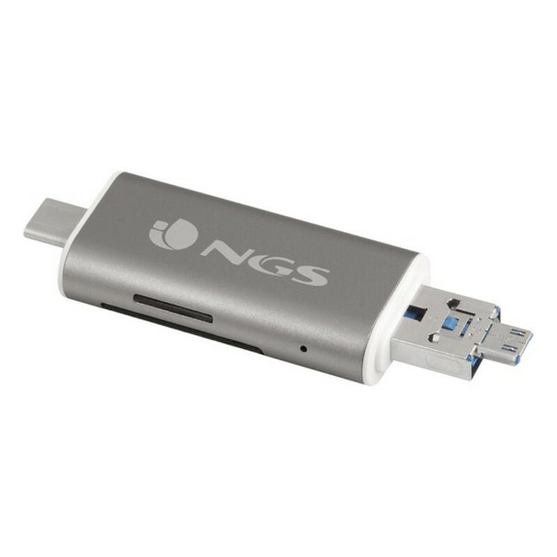 NGS ALLYREADER lecteur de carte mémoire USB/Micro-USB Gris, Blanc