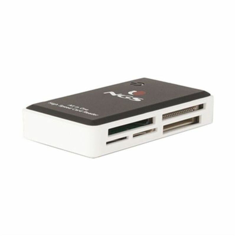 NGS Multireader Pro lecteur de carte mémoire USB 2.0 Noir, Blanc