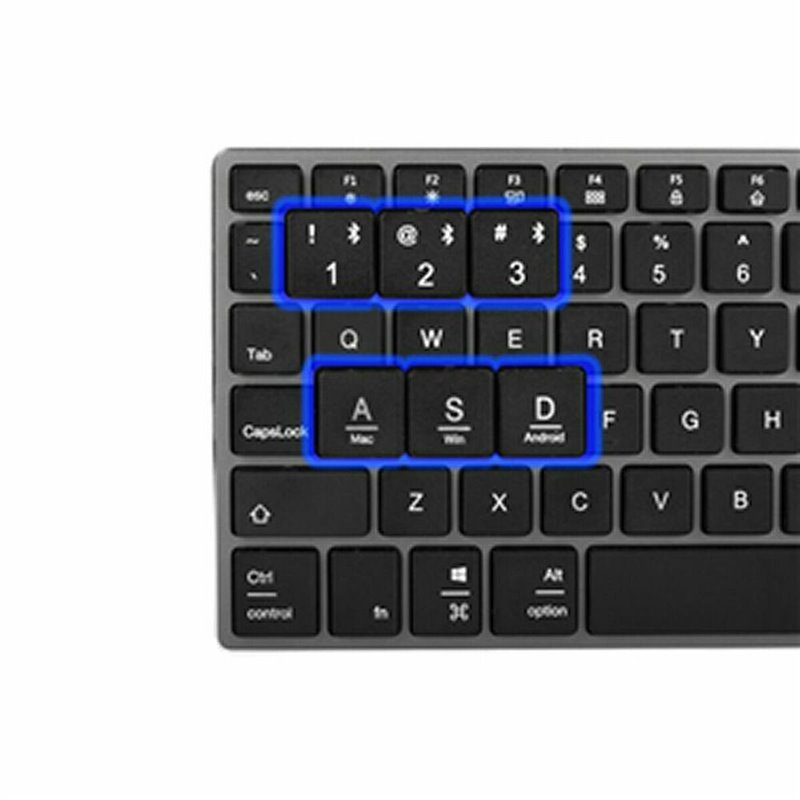 Image secondaire de NGS FORTUNE-BT, QWERTY, ES clavier Bluetooth Espagnole Noir, Argent