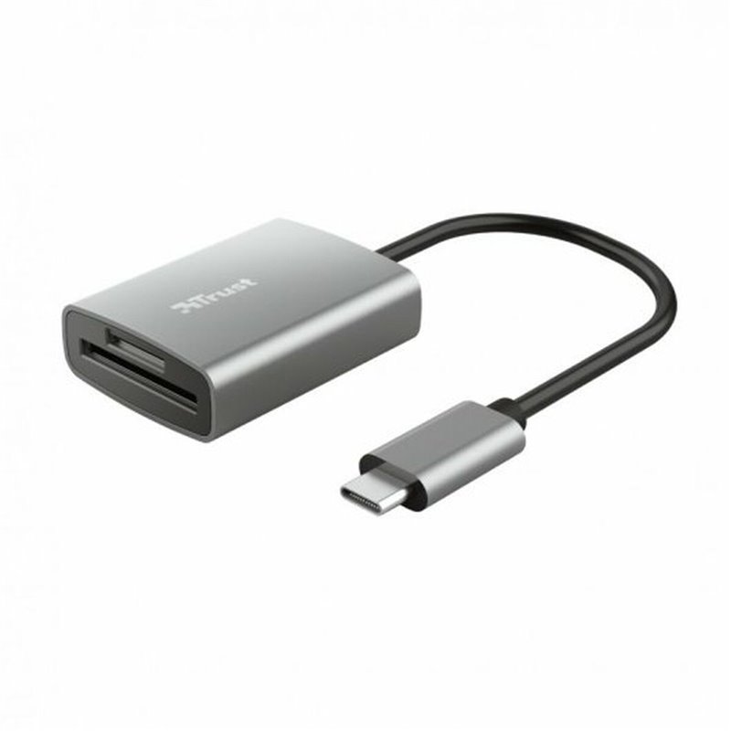 Trust 24136 lecteur de carte mémoire USB 3.2 Gen 1 (3.1 Gen 1) Type-C Aluminium